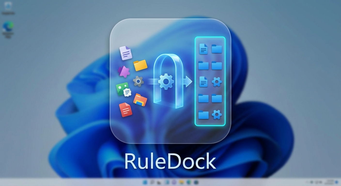 RuleDock Desktop Screenshot - Organized Fences